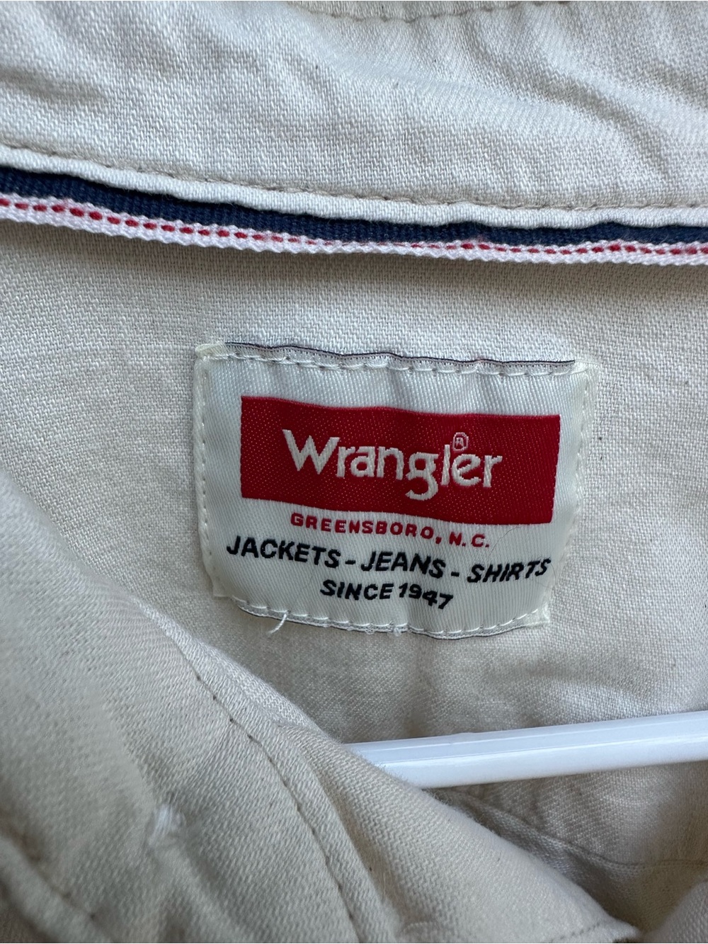 Wrangler Cream Long-Sleeve Western Pearl Snap Button-Front Shirt - Picture 4 of 7